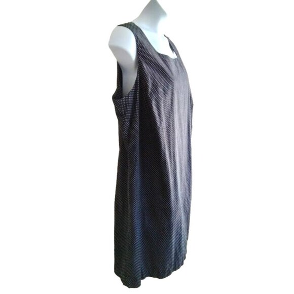 Charter Club Black White Polka Dot Sleeveless Fully Lined Back Zip Dress 22W - Picture 4 of 8